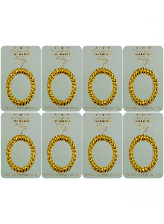 Cctvrtv Bridesmaid Proposal Gifts Set of 8 Spiral Hair Ties with Proposal Card Hair Ties No Damage, Creaseless Ponytail Holders for Thick & Thin Hair Phone Cord Coils Ideal Gifts for Women - Image 1